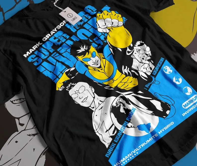 Invincible Universe Cartoon T-Shirt, Shirt Omni-Man shirt