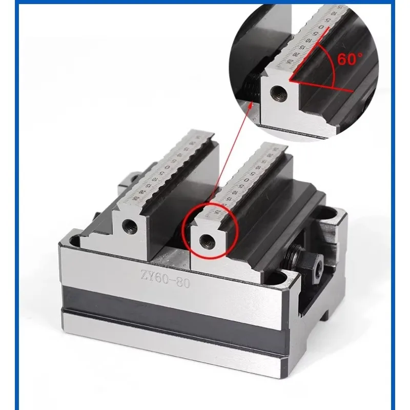 

ZY60-80 Turntable Fixture CNC Concentric Vise Self Centering CNC Pliers CNC Machining Center Concentric Flat Pliers Clamp 6-60mm