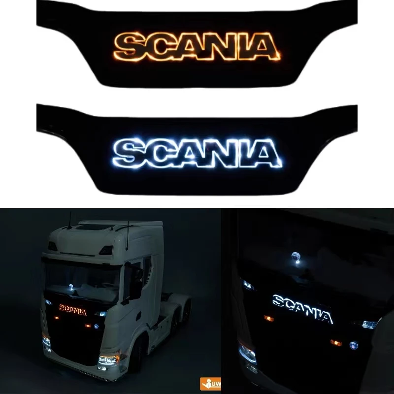 

Illuminated logo for Tamiya 1/14 RC truck trailer dump truck Scania 770S R620 Actros 3363 Volvo MAN LESU upgrade