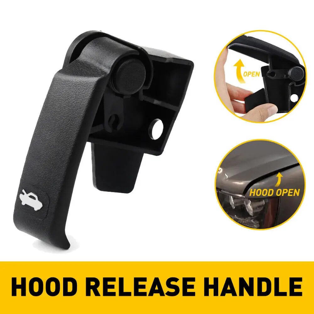 

Pickup Truck Hood Lock Release Pull Handle Hood Release Handle Replacement Compatible With 1999-2006 GMC 1500 1500 HD 2500 2500