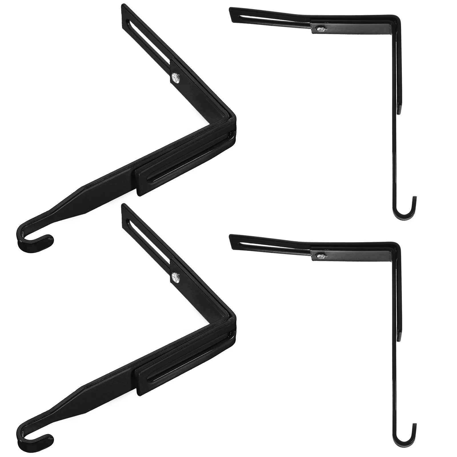

4pcs Adjustable Cabinet Hooks Heavy Duty Metal Hooks For Hanging Coats Hats Mirrors Home Kitchen Closet Storage Organizers Over