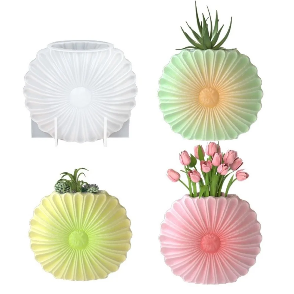 

Силиконовая форма для вазы в виде подсолнуха, многофункциональная, гибкая, для цветочных горшков, антипригарная, креативная форма для гипса и глиняных поделок