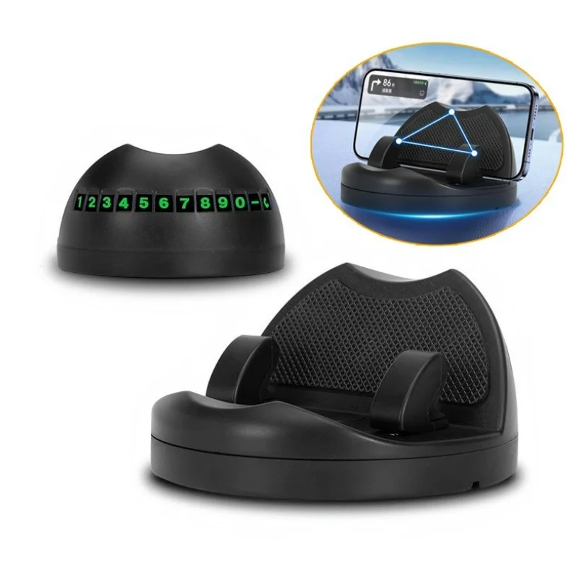 حامل هاتف السيارة العالمي لوحة القيادة الشائكة 360 درجة تدوير دعامة حامل مع لوحة رقم وقوف السيارات اكسسوارات السيارات
