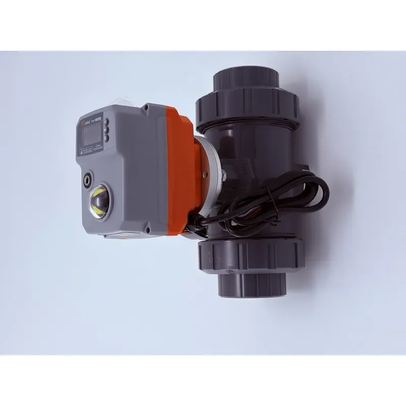 Radiant Electric Three-way Ball Valve DN32 PVC Ball PTFE Sealing PN10 Pressure for Water OEM Customizable Temperature