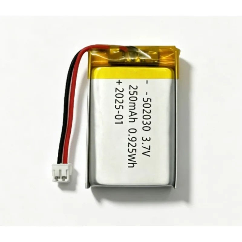 502030 Lipo Battery 3.7V 250mAh Polymer Rechargeable Batteries Ph2.0 for Bluetooth Headset Singing Machine Car Recorder