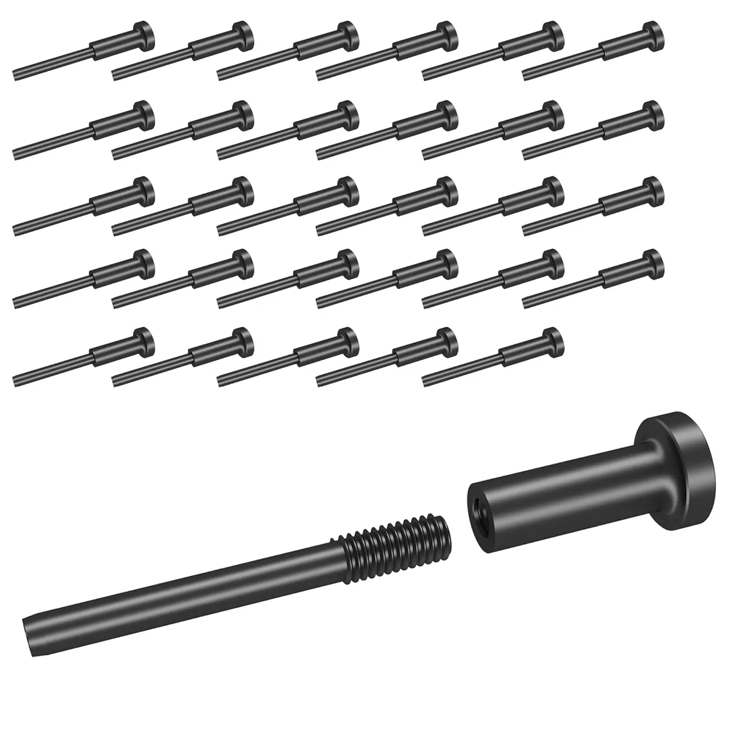 

30 Pack Invisible Cable Railing Kit Cable Railing Hardware 316 Stainless Steel Invisible Receiver and Swage Stud End