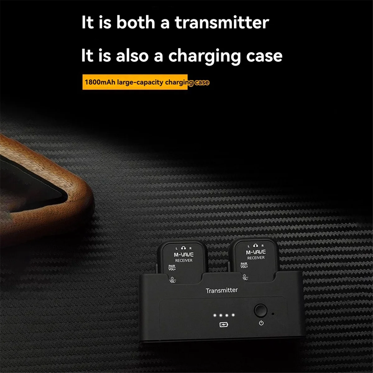 

A72Z -12 2.4G Wireless Earphone System Transmission Stereo Mono Recorder Transmitter Receiver