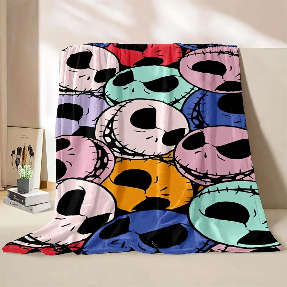 The Nightmare Before Christmas Blanket Warm Soft Fluffy Throw Disney Anime Kid Adult Sofa Bed Break Blanket Travel Sheet Gift