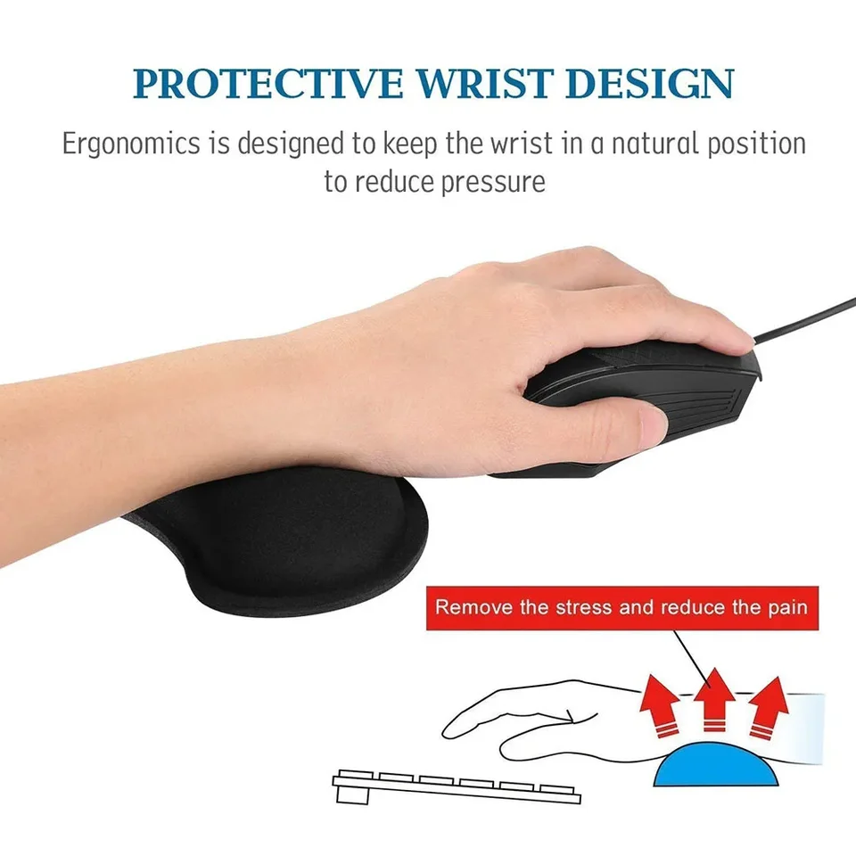 Widen Memory Foam Nonslip Mouse Pad Wrist Support Keyboard Wrist Rest Support For Office, Computer, Laptop & Mac & Comfortable, image 4