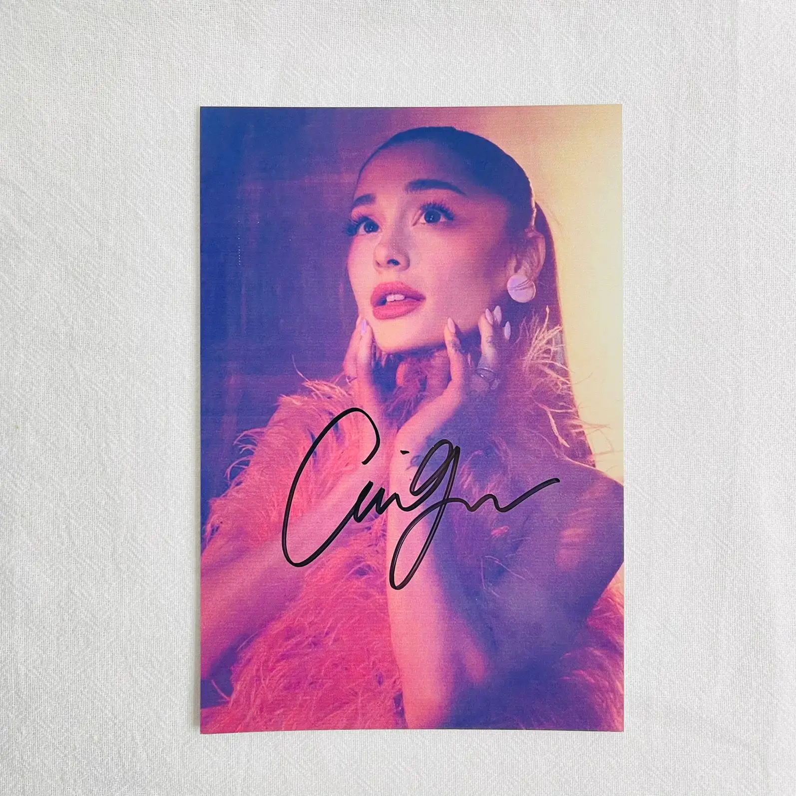 Ariana grande foto autografada, 6 polegadas, presente de aniversário para amigo