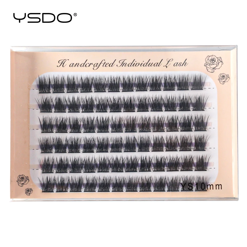 YSDO 6 Row Thick Lashes Extension Individual Eyelashes Grafting Volume False Lashes Makeup Fluffy Eyelash Extensions Tools