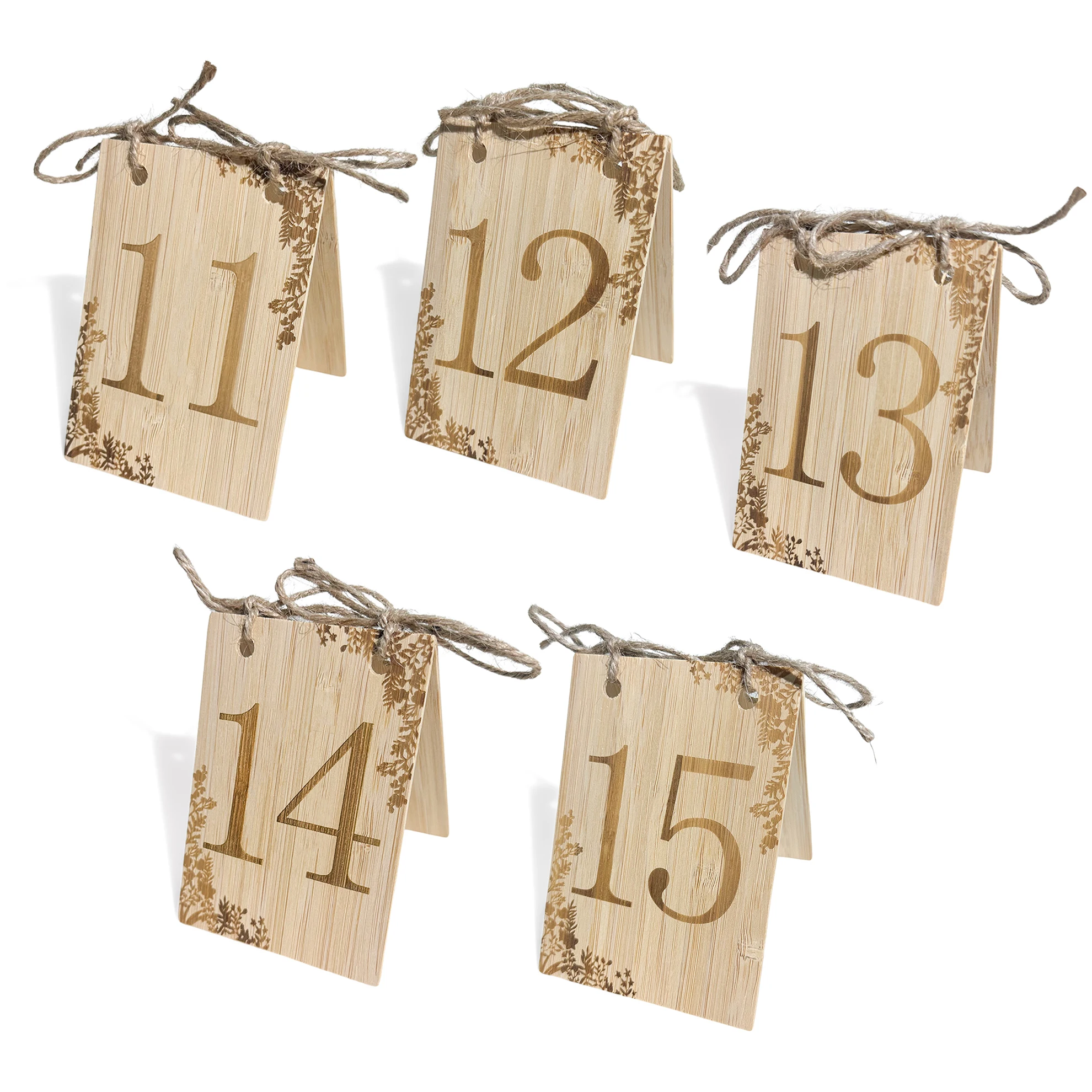 5-teiliges Hochzeitstischnummern-Set aus Holz, wiederverwendbare Sitztabelle, Tischnummernkarte, perfekt für Hochzeiten, Veranstaltungen oder Catering-Dekorationen – Detail 6