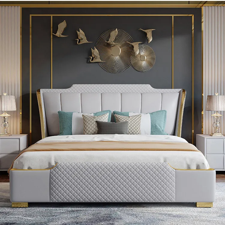 

Multifunction Bed Queen Luxury king Leather Beds