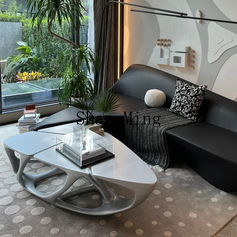 FG special-shaped hollow coffee table sales department model room beauty salon fiberglass negotiation table tree root tea table