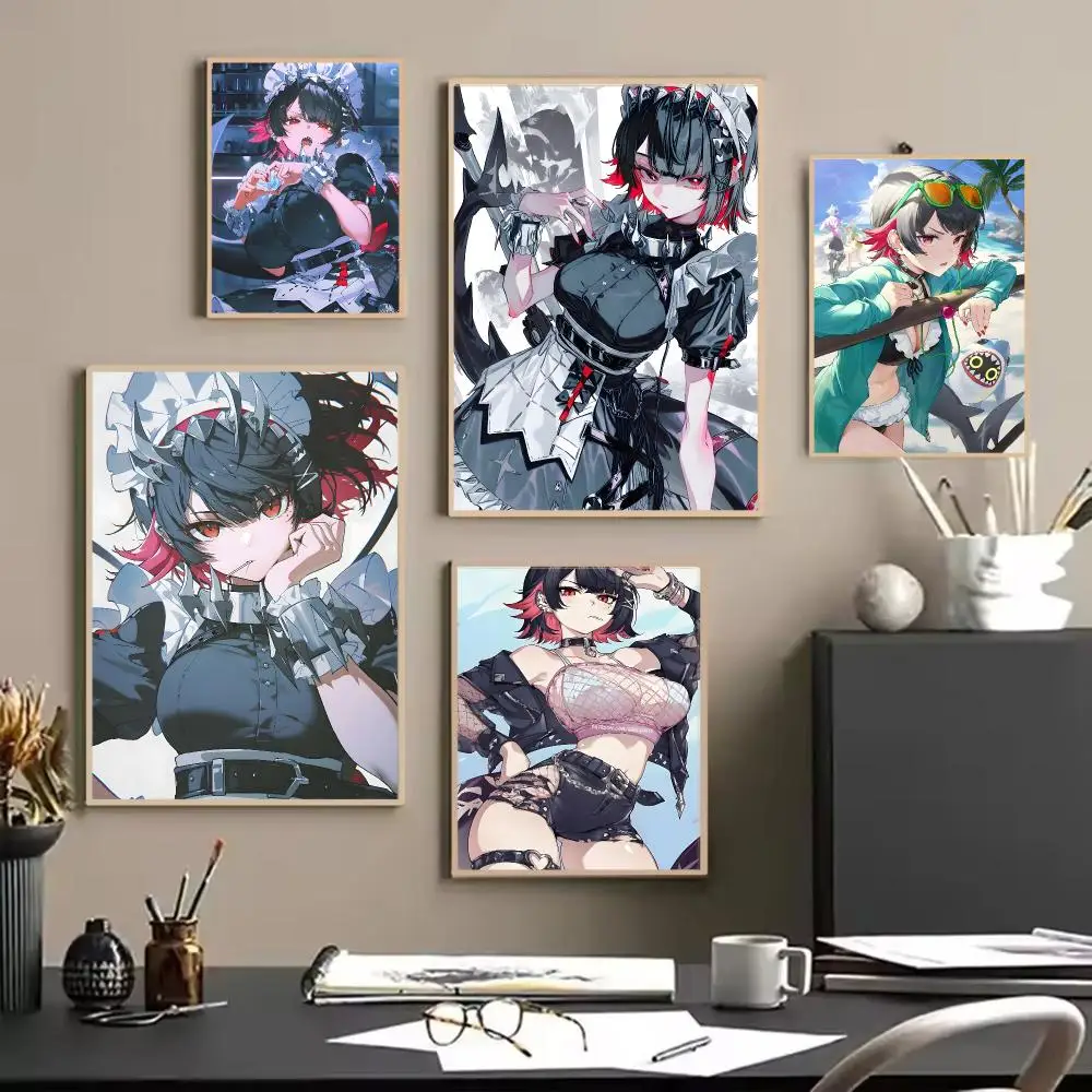 Game character Zenless Zone Zero Ellen Joe Poster Painting Wall Art for Living Room Home Gifts Decor Mural