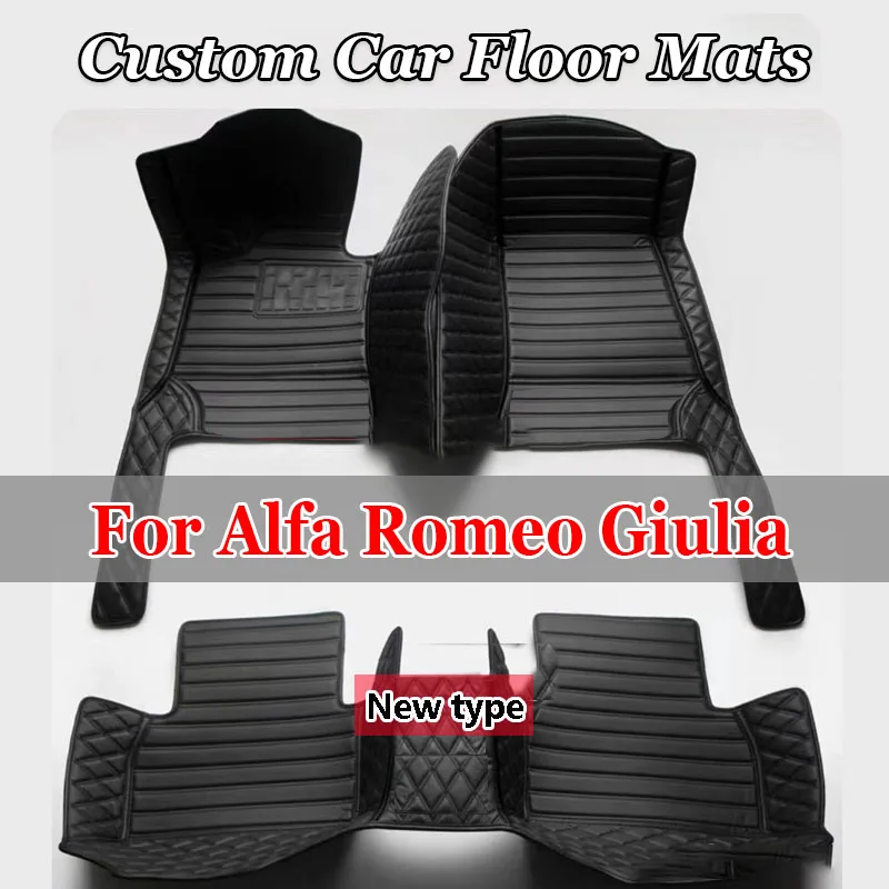 

Custom 3D Full Coverage Car Floor Mats for Alfa Romeo Giulia 2015-2021 Stelvio 2016-2021 Interior Accessories Carpet