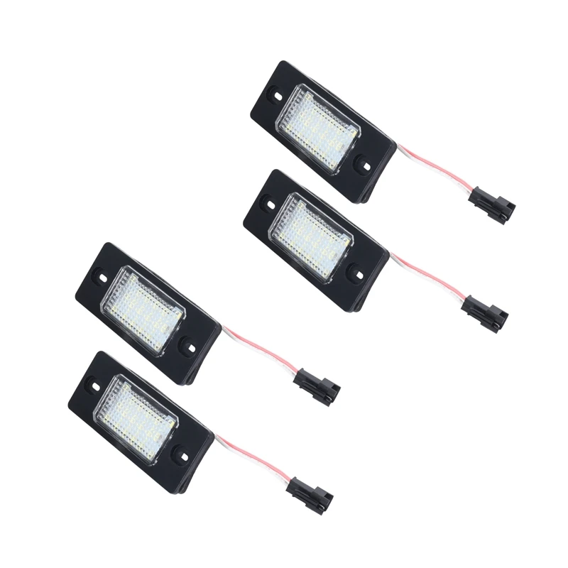 Luz LED para placa de matrícula, 4 piezas, sin Error, para Vw, Volkswagen, Golf 5, Touring, Touareg, Tiguan, Porsche, Cayenne