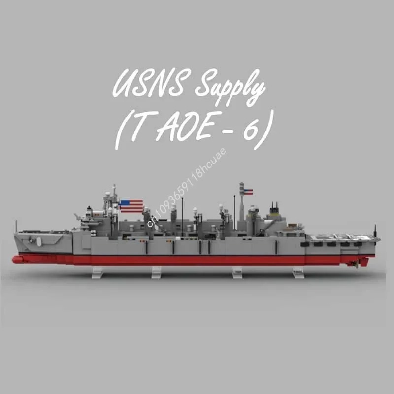 

1560pcs MOC USNS Supply TAOE Model Building blocks Kids craft toys DIY Birthday Architecture Christmas gifts
