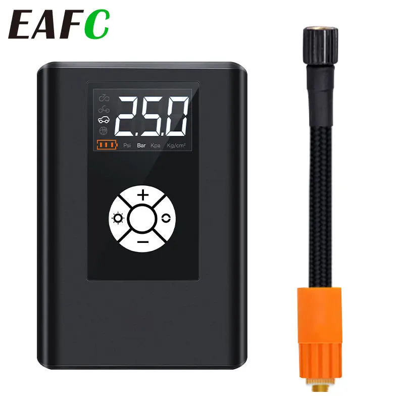 Portable Car Air Pump Electric Tire Inflator Pump 12V Digital Air Compressor Auto Tyre Pumb for Automobile Motorcycle Bicycle