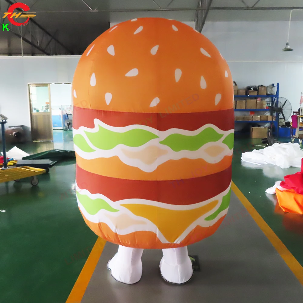 Hamburger Inflável Gigante, Traje De Caminhada, Publicidade Exterior, Modelo De Balão De Batatas Fritas, Navio De Ar Livre, 3m De Altura, Venda