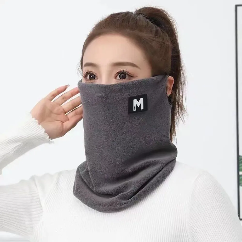 

Fashion Plush Neck Warmer Keep Warm Windproof Pullover Cap Thickened Lining Face Mask