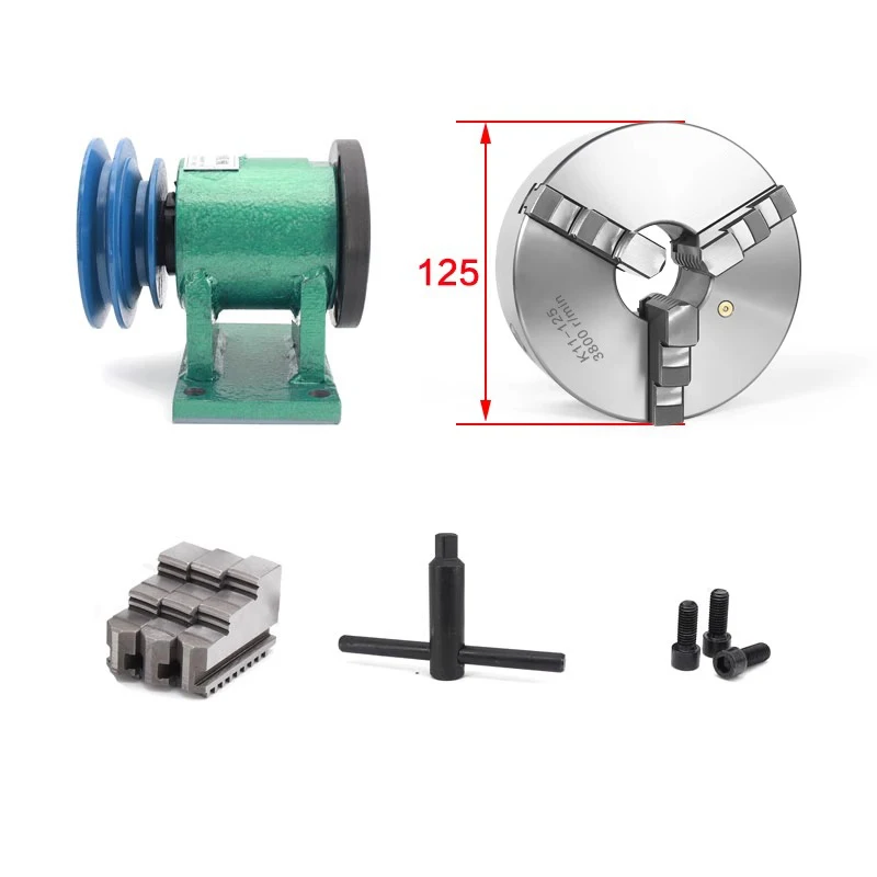 Homemade lathe spindle woodworking DIY 3-jaw self-centring chuck gear assembly conversion kit indexing head