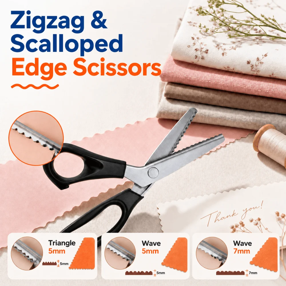Tesoura decorativa com lâminas - Pinking Shear Blade avaliação e preço