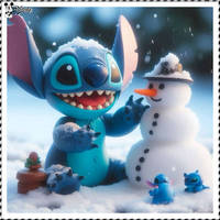 Disney Snowman Stitch Diamond Painting Cartoon 5D DIY Mosaic Picture Canvas Drawing Home Decor Art Kids Gift