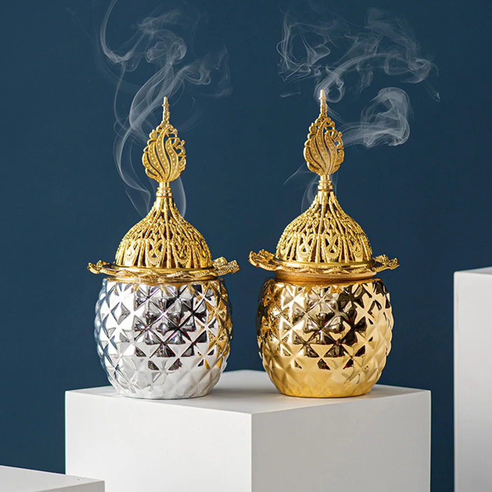 

Middle East Incense Burner Decorative Ceramic Censer Tabletop Aromatherapy Ornament for Home Office Yoga Middle East Censer