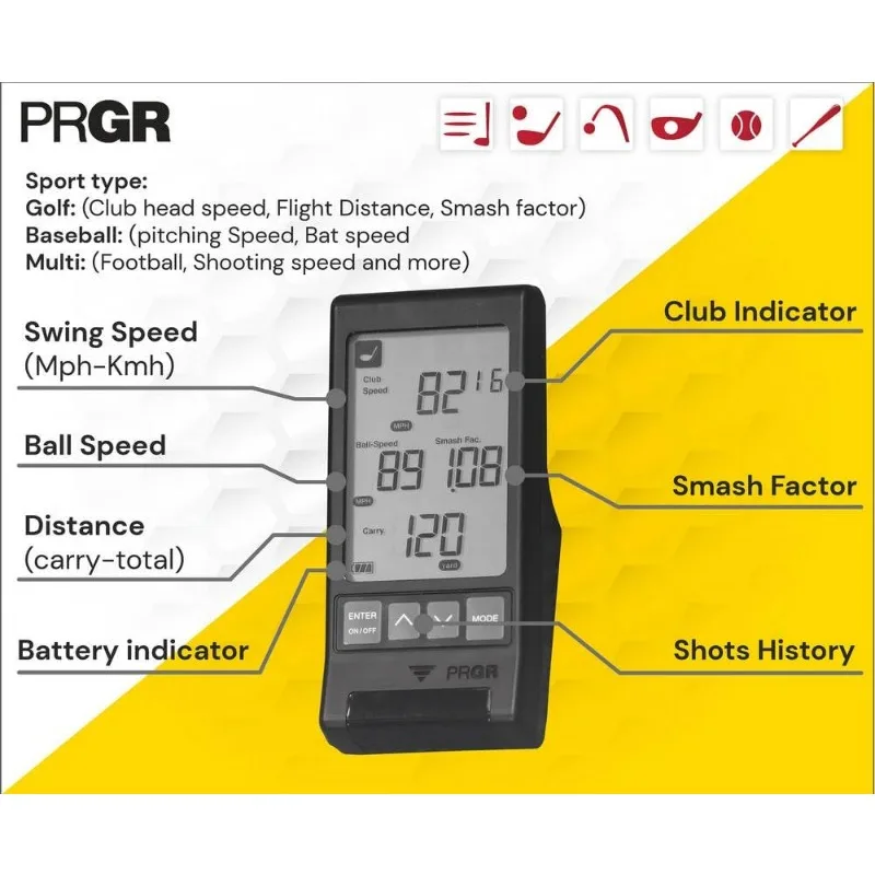 Black Pocket Launch Monitor HS-130A (New 2021 Model)