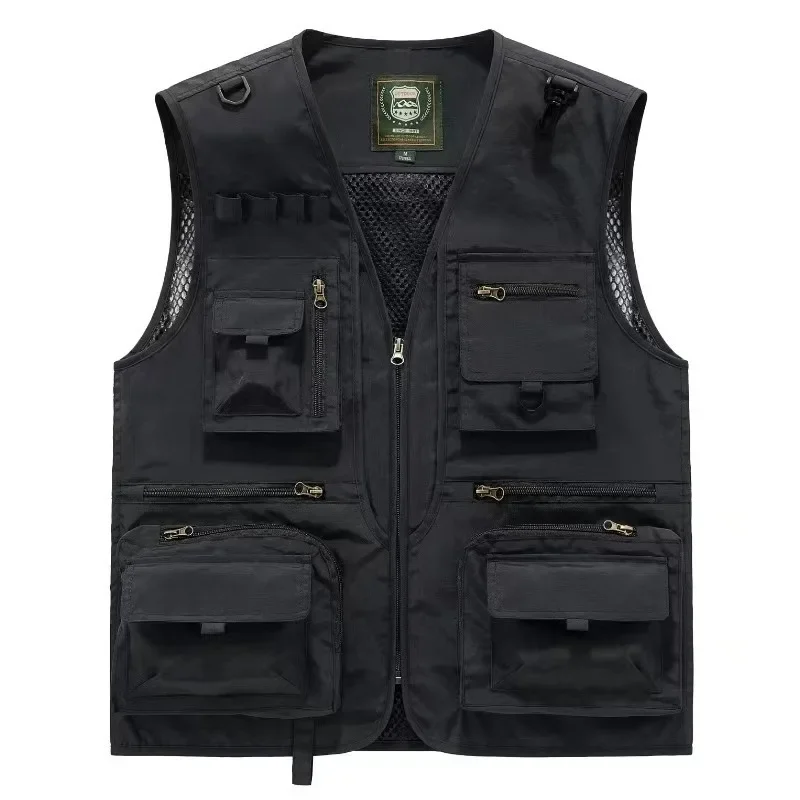 Sleeveless Jacket Tactical Vest for Men Work Windbreaker Multi Pocket Hunting Camping Men's Suit Waterproof Motorcyclist Spring