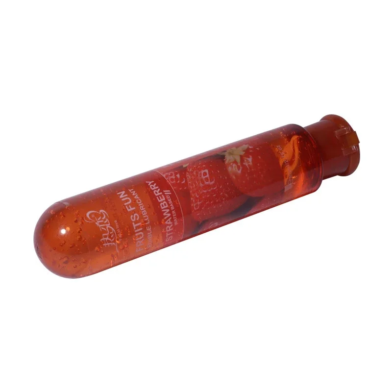 Lubricante a base de frutas para pareja adulta, Gel sexual para sexo Anal y vaginal, sabor comestible, melocotón, arándano, cereza y naranja, 80ML