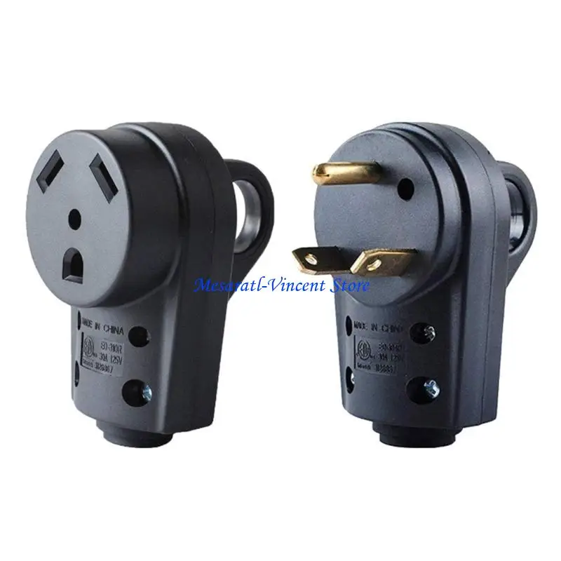 A70F Campers Plug Replacement Male Plug End for Campers Power Adapter 30A 125V Plug Flame Resistant Power Connector