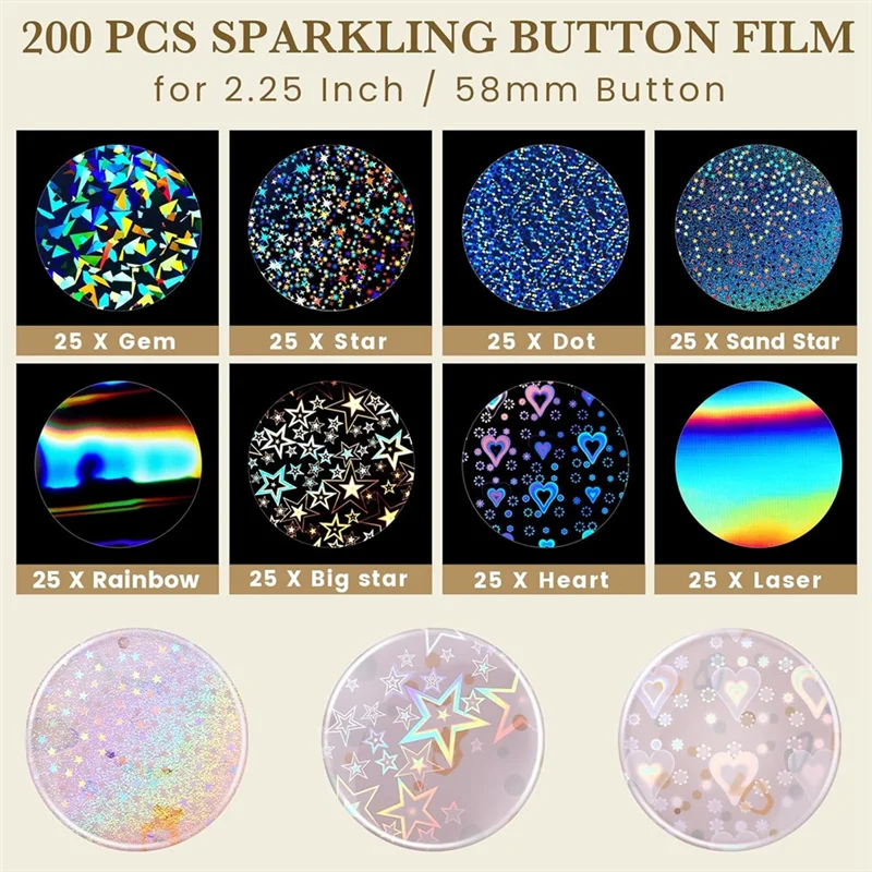 ABFU-Holographic Glitter,Badge - огляд і ціна Button Badge Blank