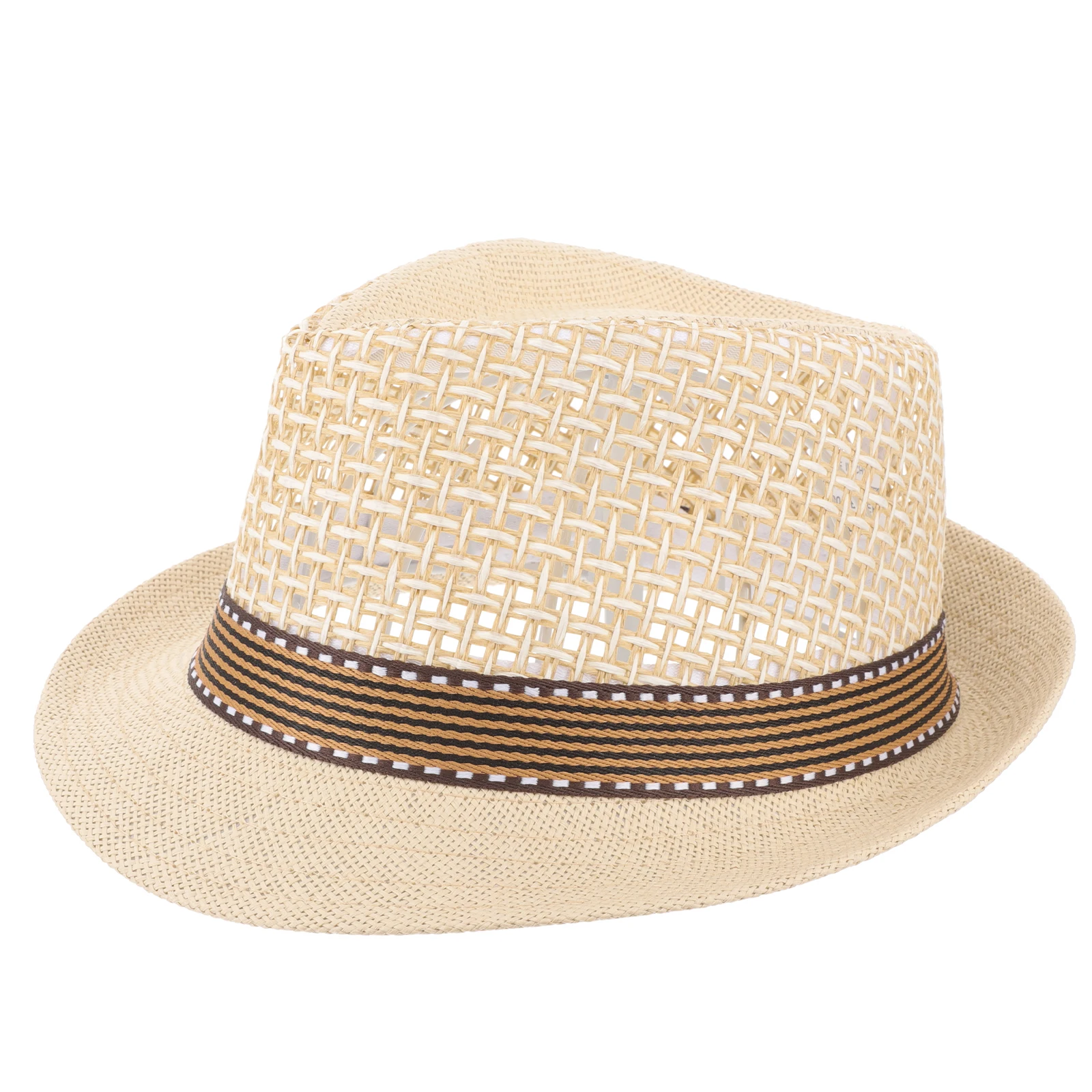 

Lightweight Breathable Straw Sun Hat for Men Women Summer Beach Outdoor UV Protection Bucket Hat Party Costume Accessory