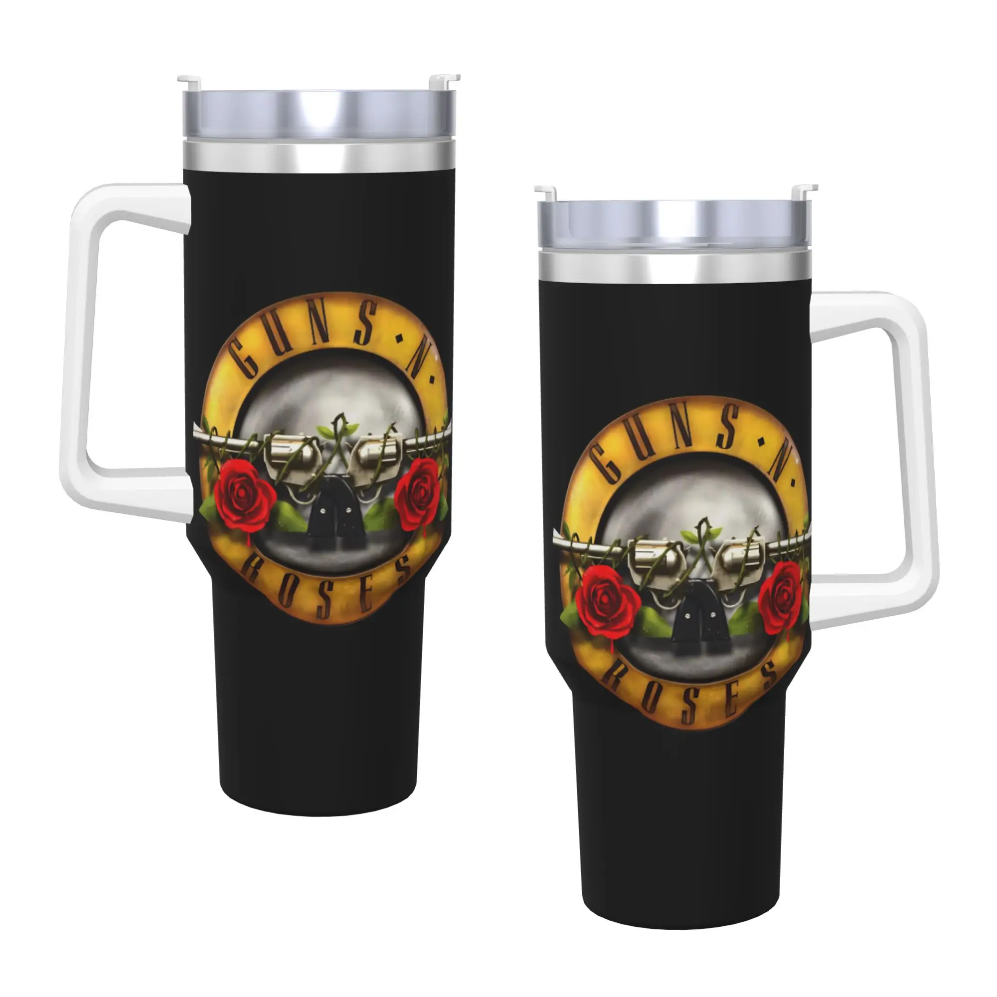 

Guns N Roses Band Tumbler Cold Drink Water Bottle Keep Heat Stainless Steel Coffee Mug Design Travel Mugs Cup