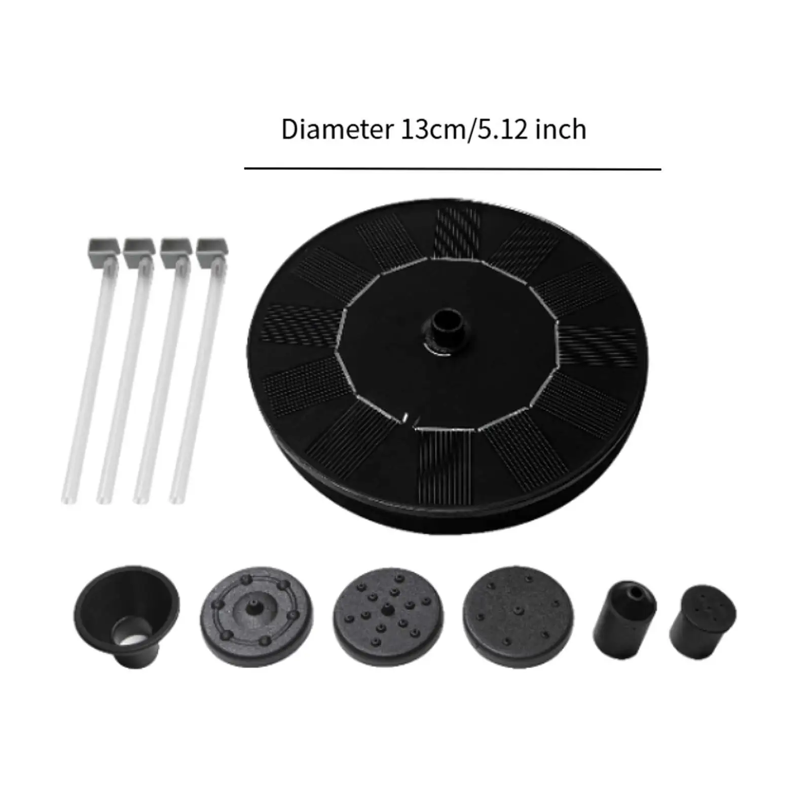 مضخة نافورة حمام الطيور الشمسية 1 وات مع 6 فوهات مختلفة مضخة نافورة شمسية لحوض السمك وحمام الطيور ديكور نافورة خارجي