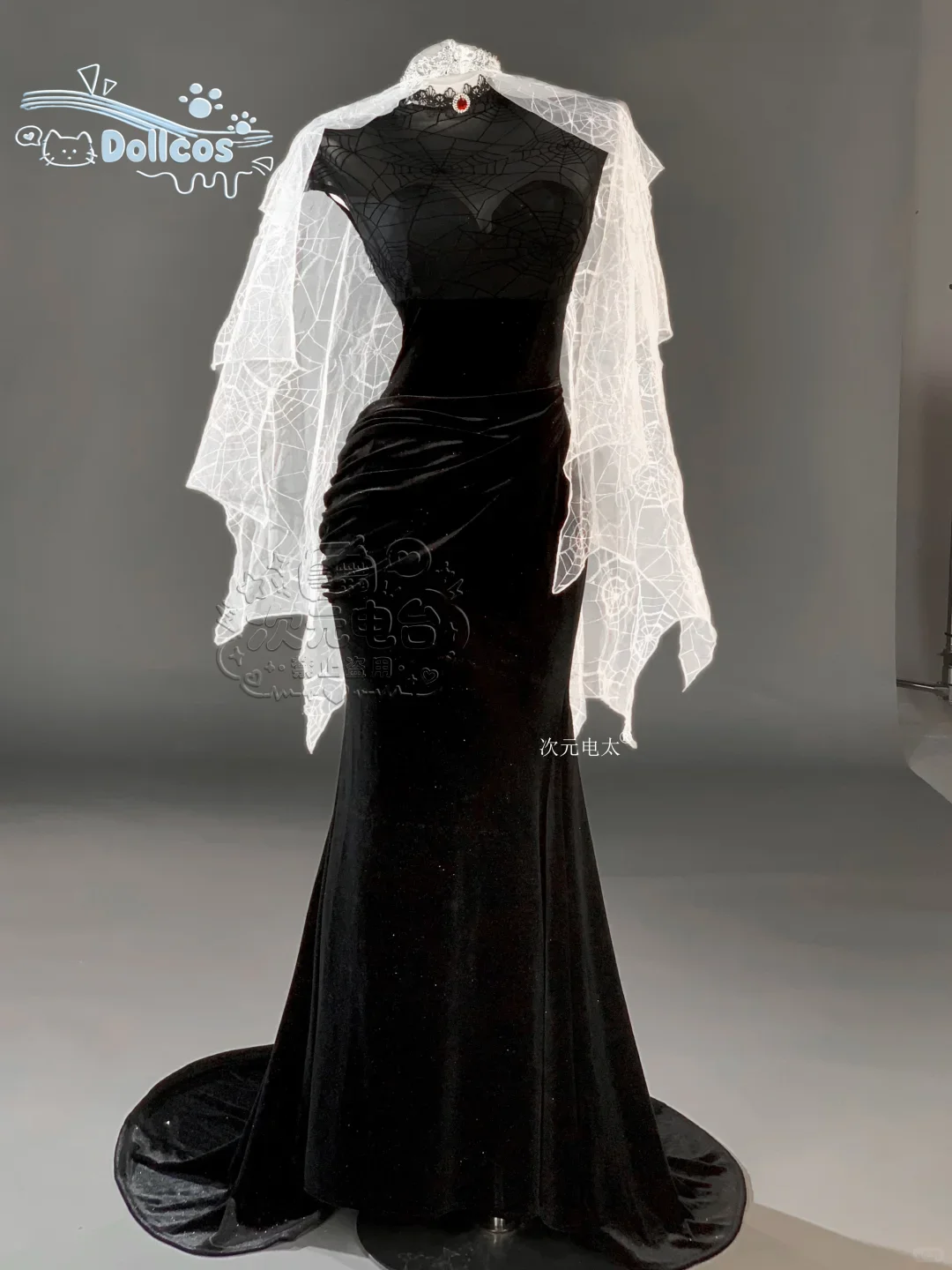 Movie Hotel Transylvania - Mavis Dracula cosplay Costume Black Wedding Dress outfit Dollcos