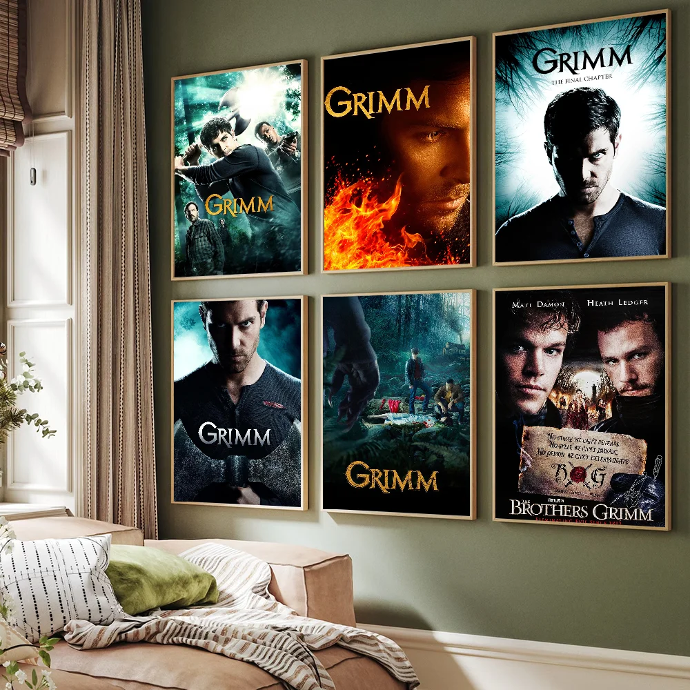 Grimm Tv Poster Sticker Vintage Room Home Bar Cafe Decor Room Decor