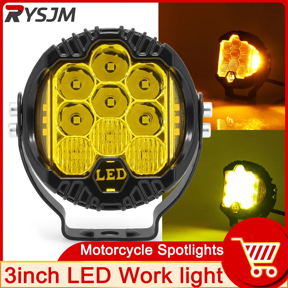 3inch Spotlights Automobile LED Sport Work Lamps Offroad 4X4 Vehicle Lights Driving Lamp Headlamp Yellow Truck Motorcycle Light