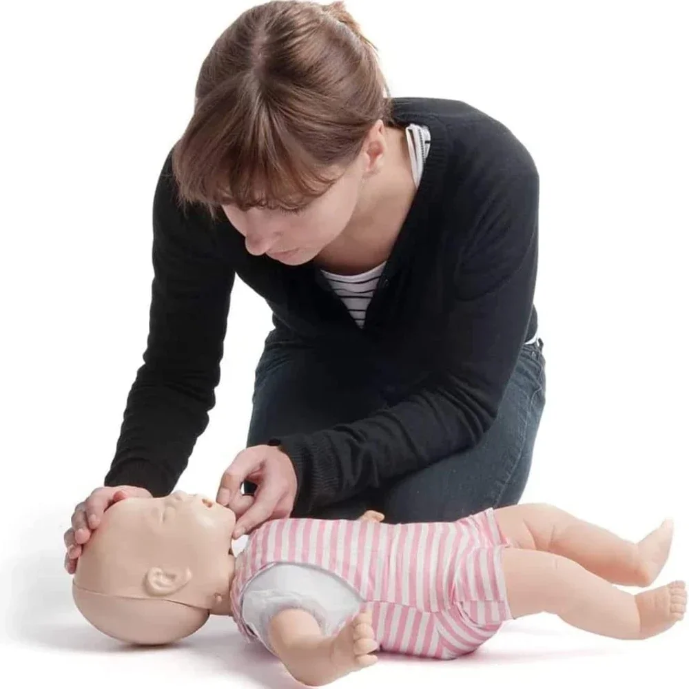 Infant CPR Training Manikin with Bag Professional Simulation Heimlich Training Doll for Health Lifesaving Skills