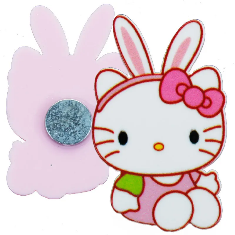 Hello Kitty Drawing Board Acrylic Magnet Mini Refrigerator Home Decoration Sticker Magnets Fridge Souvenir Whiteboard Magnets
