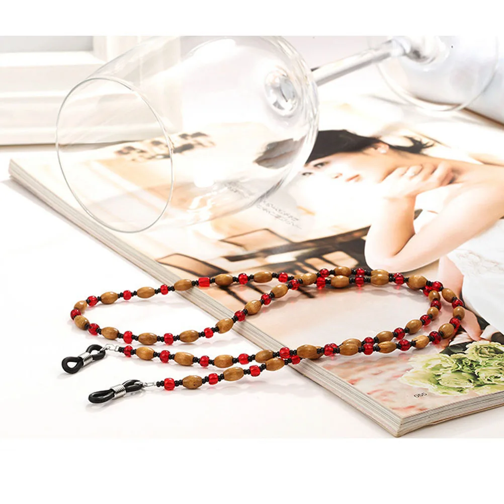 

Exquisite Workmanship Wooden Eyeglasses Strap Necklace For Reading Glasses And Sunglasses Decorative Chain