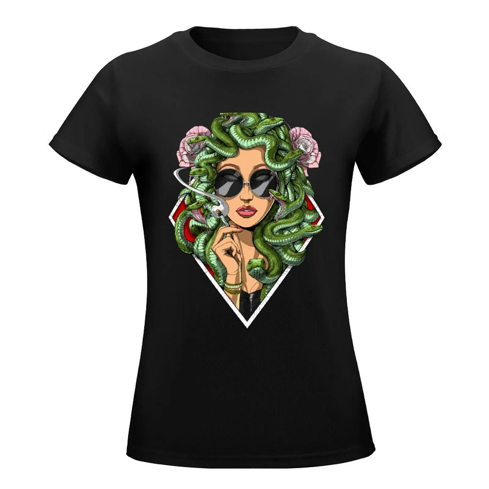 Medusa Hippie Stoner T-Shirt oversized cute clothes summer tops summer clothes t shirts for Women graphic