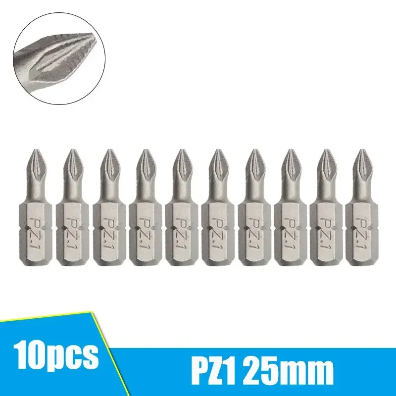 Imagem -02 - Phillips Hex Bit Grupo Shanked Mini Chave de Fenda Bits para Broca Cabeça de Lote Ímã Pz1 Pz2 Pz3 Ph1 Ph2 Ph3 Ph3 25 mm 10 Pcs