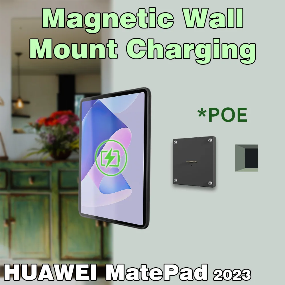 POE Tablet holder for HUAWEl MatePad 11 Inch  wall charging station Smart Switch Magnetic Wall Charging