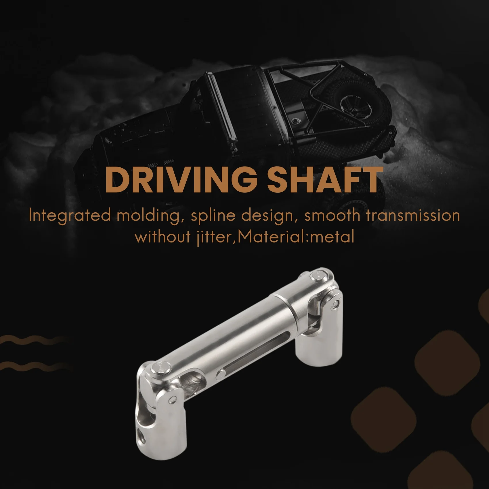 عمود قيادة معدني لشاحنة تحكم عن بعد ، سيارة مجنزرة ، عمود سفلي ، جزء ترقية لشاحنة تحكم عن بعد ، إكسسوارات