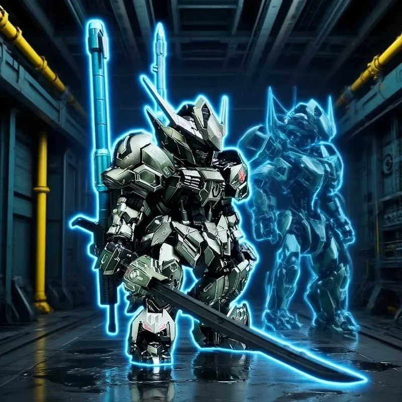 Genuine Mgsd Barbatos Base Limited Iron-Blooded Coating Silver Plating Assembly Model Kit Collectible Action Figure Toys Gifts