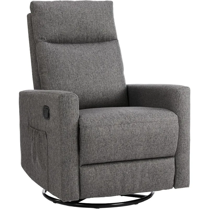 

Swivel Rocking, Glider Rocker Recliner, Nursery Chair with Extra Large Footrest for Living Room, Hig