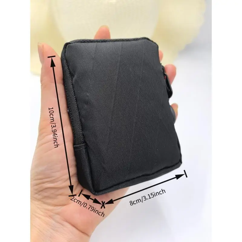 Mini EDC Polyester Storage Pouch Water Resistant Coin Purse Pocket Wallet Durable Holder for Keys Earphones Daily Use